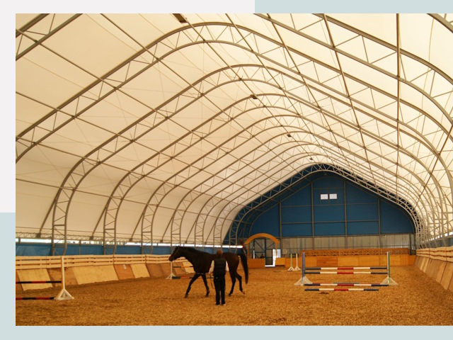 Строительство конных манежей в Сосновом Боре