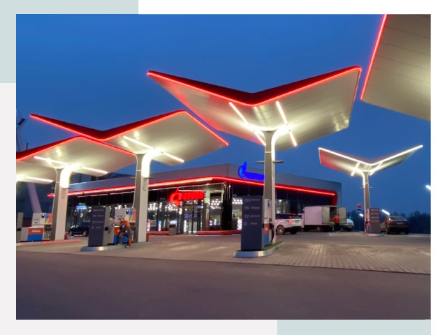 Навесы для АЗС в Сосновом Боре