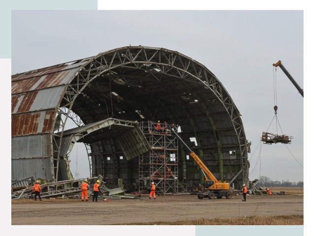 Демонтаж ангаров в Сосновом Боре